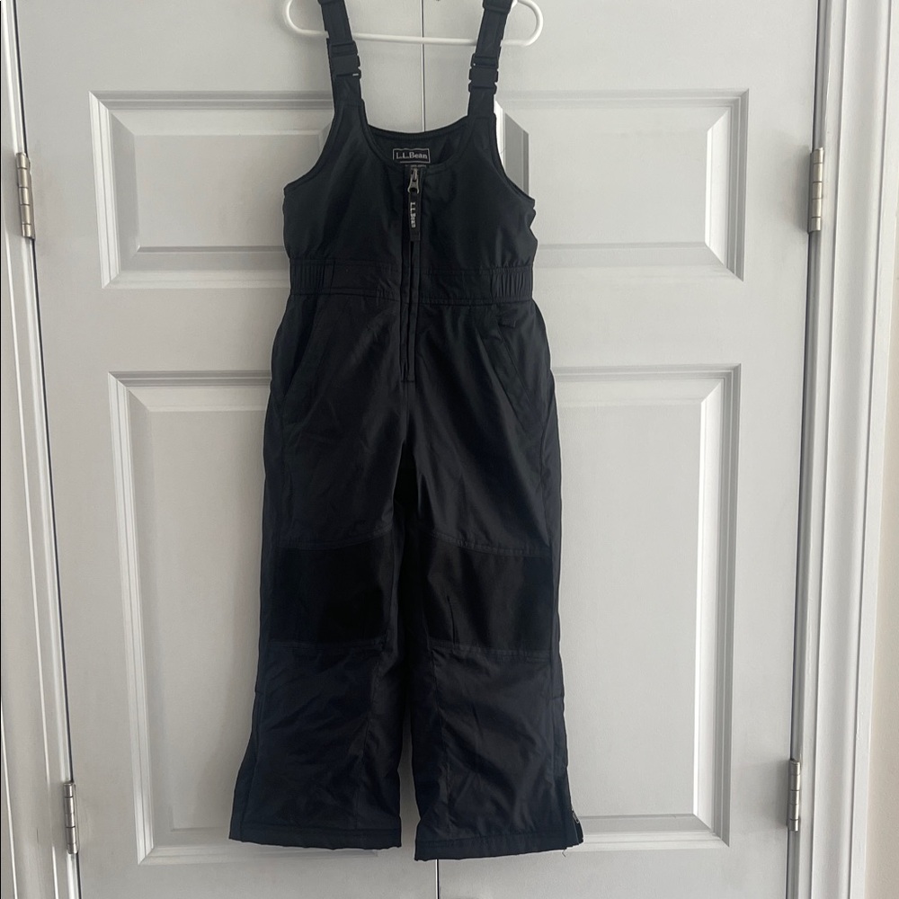 LL Bean  Black Kids Bib snow pants